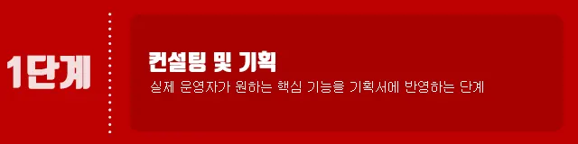 맞춤형 제작 절차 1단계- 컨설팅 및 기획